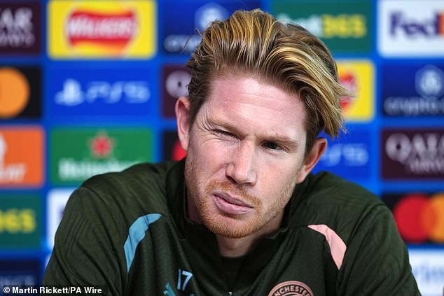 Kevin De Bruyne spoke to the media on the eve of Manchester City's match against Feyenoord