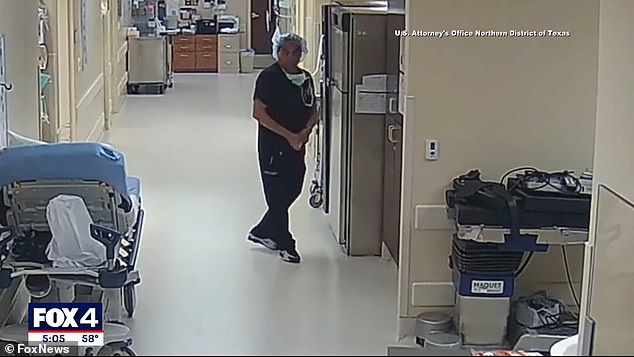 Raynaldo Riviera Ortiz Jr, 60, seen in chilling footage showing him puncturing patients' IV bags in hospital, has been sentenced to 190 years in prison