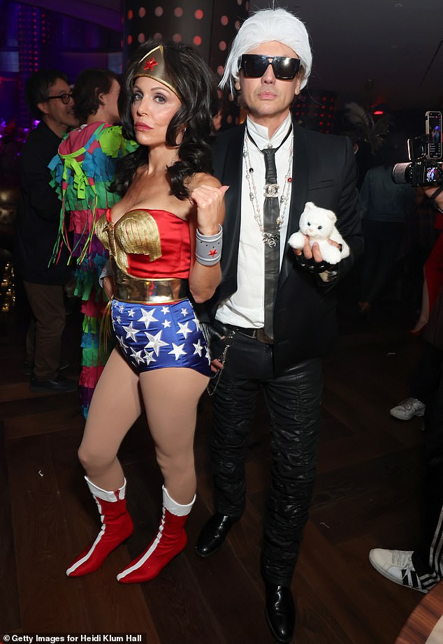 Cheban was Karl Lagerfeld and Bethenny was Wonder Woman at the event at the Hard Rock Hotel New York in New York City