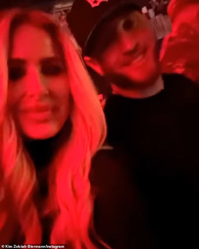 She shared selfies and videos from her fun night as fans got a glimpse of the duo looking in love