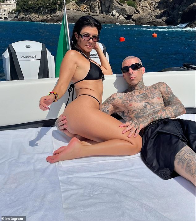 Kourtney Kardashian shared a PDA-filled highlight reel of her relationship with husband Travis Barker for his 49th birthday