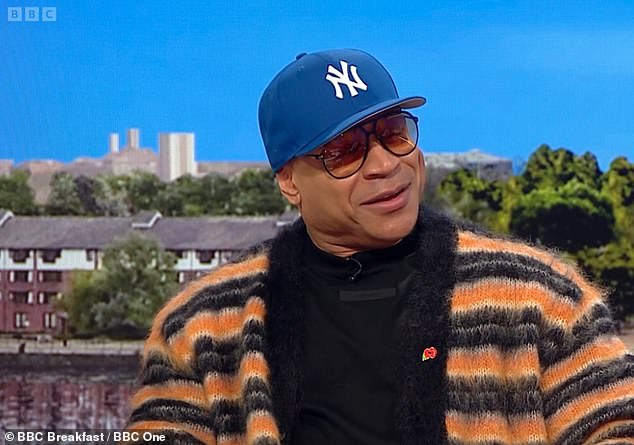 LL Cool J, 56, allegedly chased Gardeners' World presenter Monty Don, 69, to ask for a selfie after they both appeared on BBC Breakfast on Monday (LL pictured on the show)