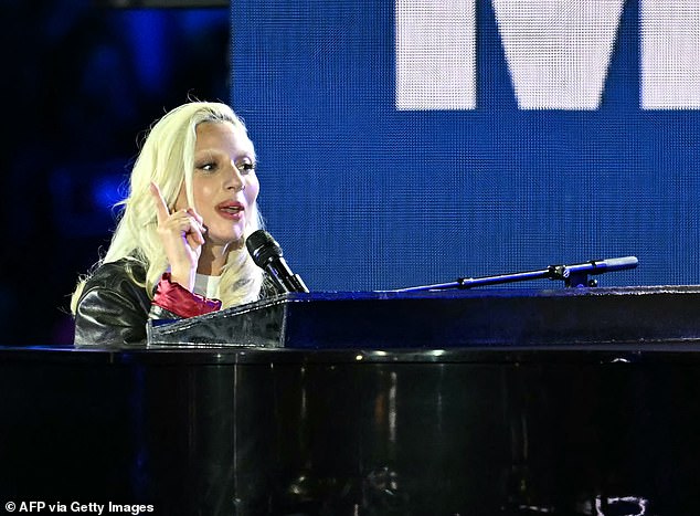 American singer Lady Gaga performed at a campaign rally for US Vice President and Democratic presidential candidate Kamala Harris