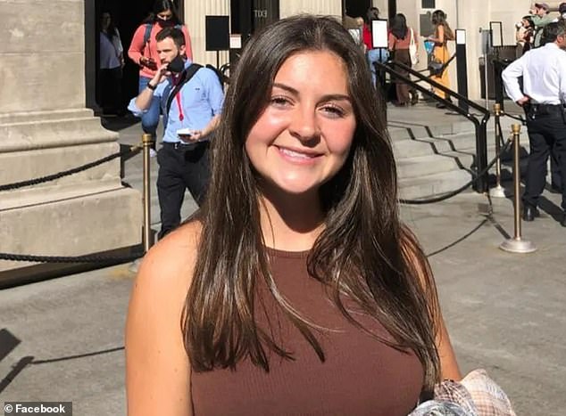 Riley, 22, was seen on security footage running through the University of Georgia campus at 9:05 a.m., just minutes before she was attacked on February 22 earlier this year.