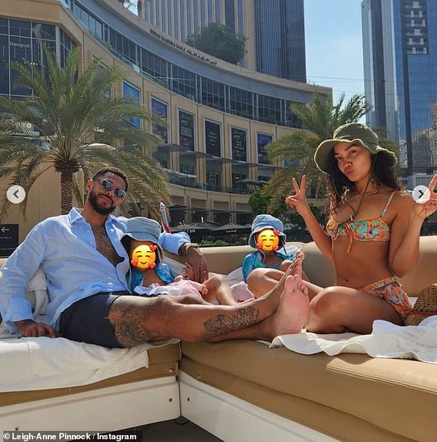 Leigh-Anne enjoyed a sun-filled family getaway with her husband Andre Gray and their twin daughters, three