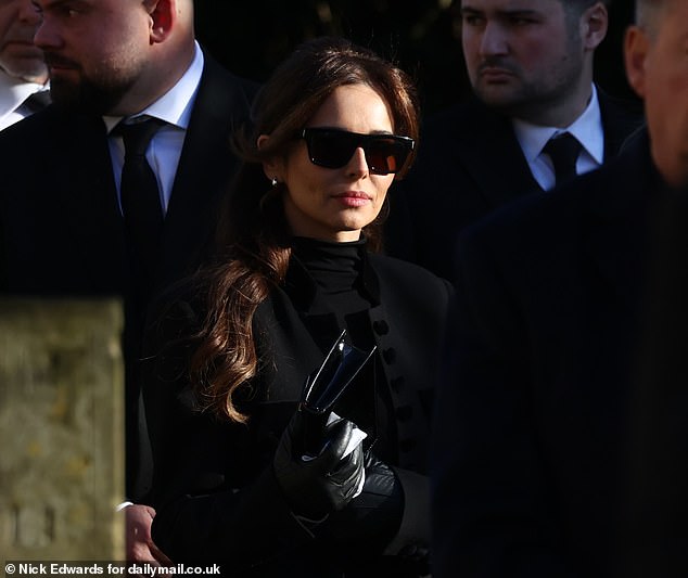 Cheryl leaves church today after her former partner Liam Payne's funeral service