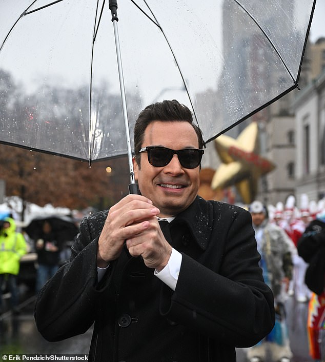 Jimmy Fallon immediately became a trending topic thanks to his unusual ensemble choice at the Macy's Thanksgiving Day Parade on Thursday