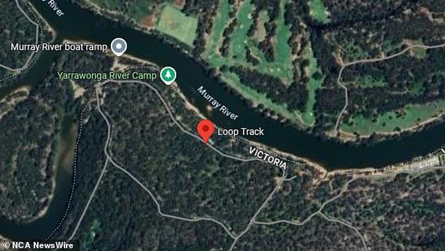 The incident took place at the Loop Track campsite in Yarrawonga (map pictured)