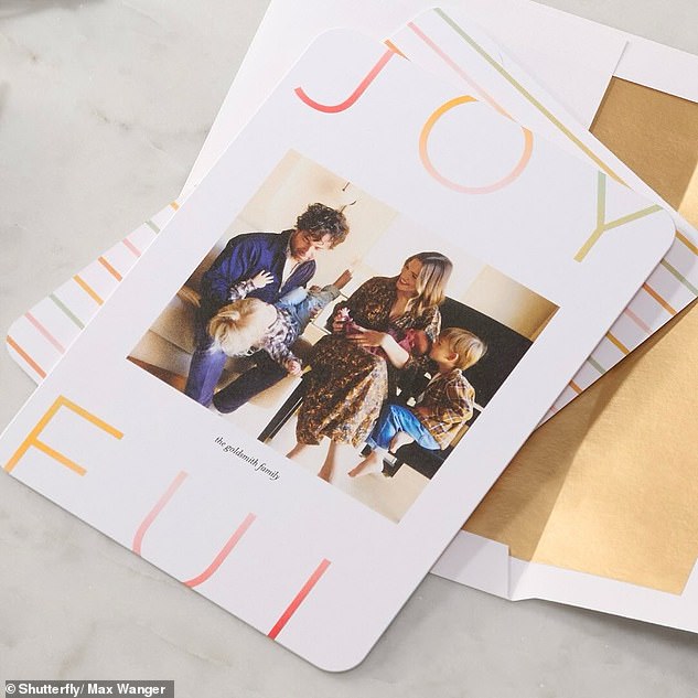 The Christmas card was made in collaboration with Shutterfly