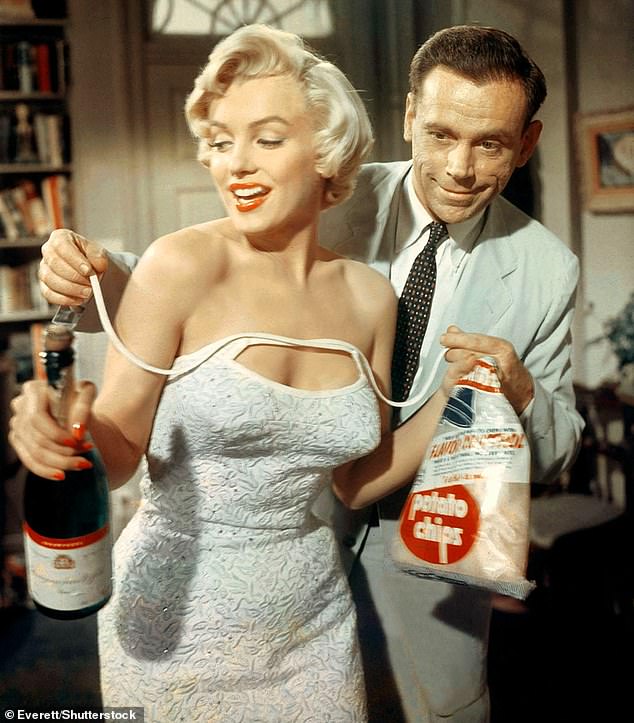 In a scene with Tom Ewell for The Seven Year Itch in 1955