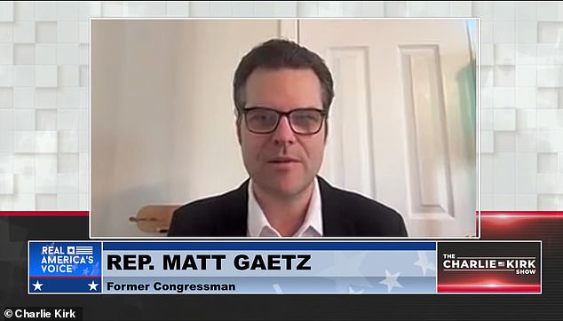 Matt Gaetz was interviewed by Charlie Kirk on Friday morning, a day after he withdrew his name for consideration as Trump's attorney general