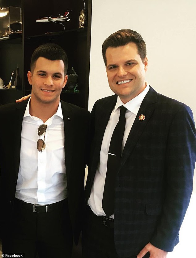 Nestor Galban and Matt Gaetz - Galban has lived with Gaetz since he was twelve and came to the United States from Cuba; Gaetz had a relationship with Galban's sister and calls him his 'adopted son'