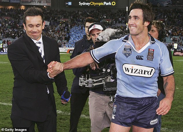 The pair have become infamous in recent years for Matty's (left) comments on State of Origin