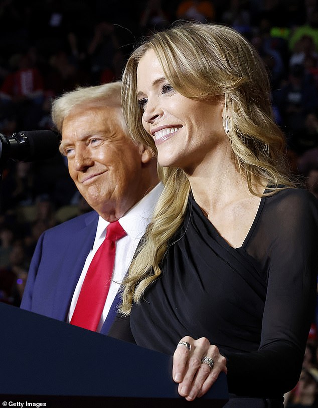 TV personality Megyn Kelly joined Donald Trump at his rally in Pittsburgh, Pennsylvania, on Monday night, where she explained why she voted for the former president