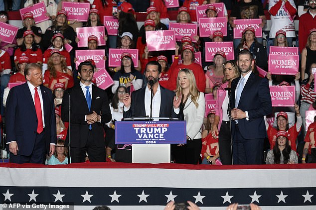 While much of the Trump family continues to fully support Donald's bid to win Tuesday's election, wife Melania and daughter Ivanka are absent