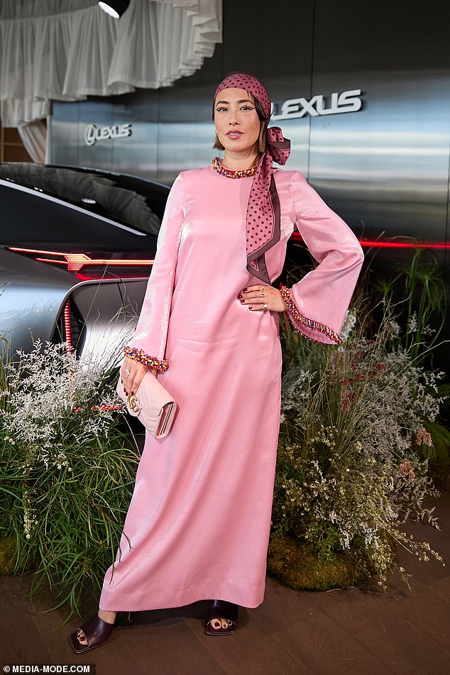 Melissa Leong showed off her quirky sense of style as she stepped out at Crown Oaks Day at the Melbourne Cup Carnival on Thursday