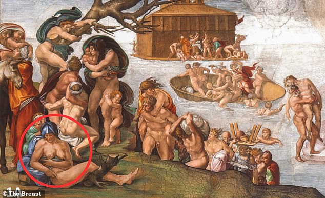 In a new study, researchers from the University of Paris-Saclay have identified signs of breast cancer in a woman seen in the fresco 'The Flood'.