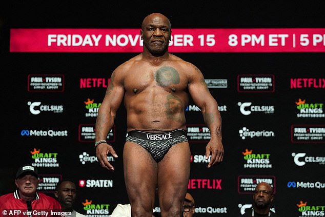 Mike Tyson had stunned fans by making an X-rated gesture during his pre-fight weigh-in