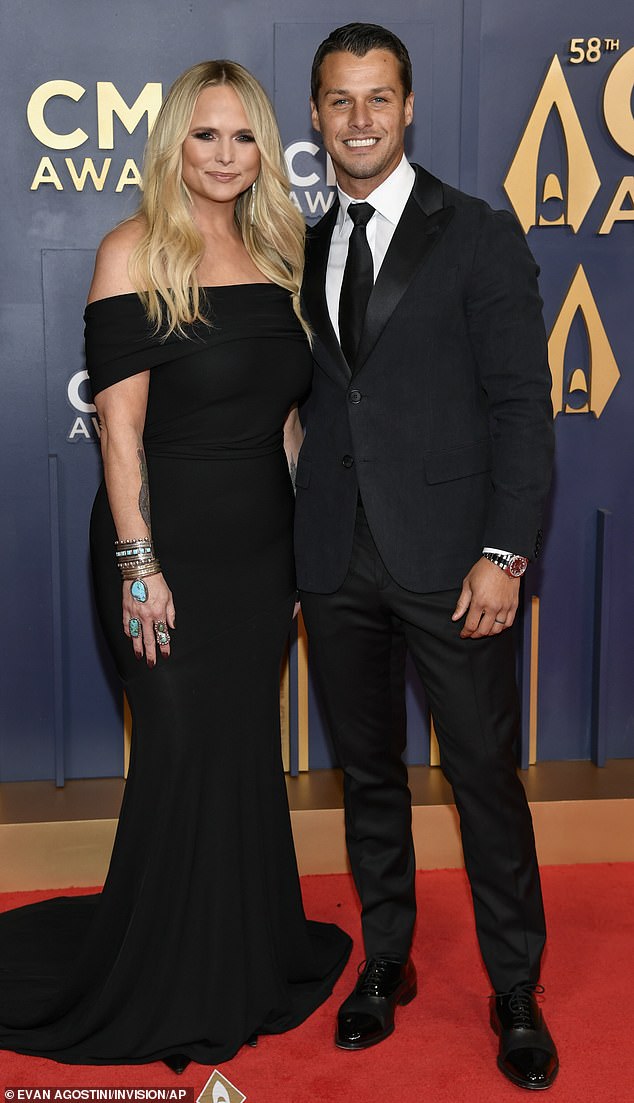 Miranda Lamber and husband Brendan McLoughlin were dressed to the nines on Wednesday night as they attended the 2024 CMA Awards