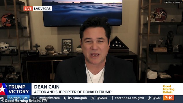 Superman actor Dean Cain made a hilarious faux pas on Good Morning Britain after Donald Trump was elected 47th president