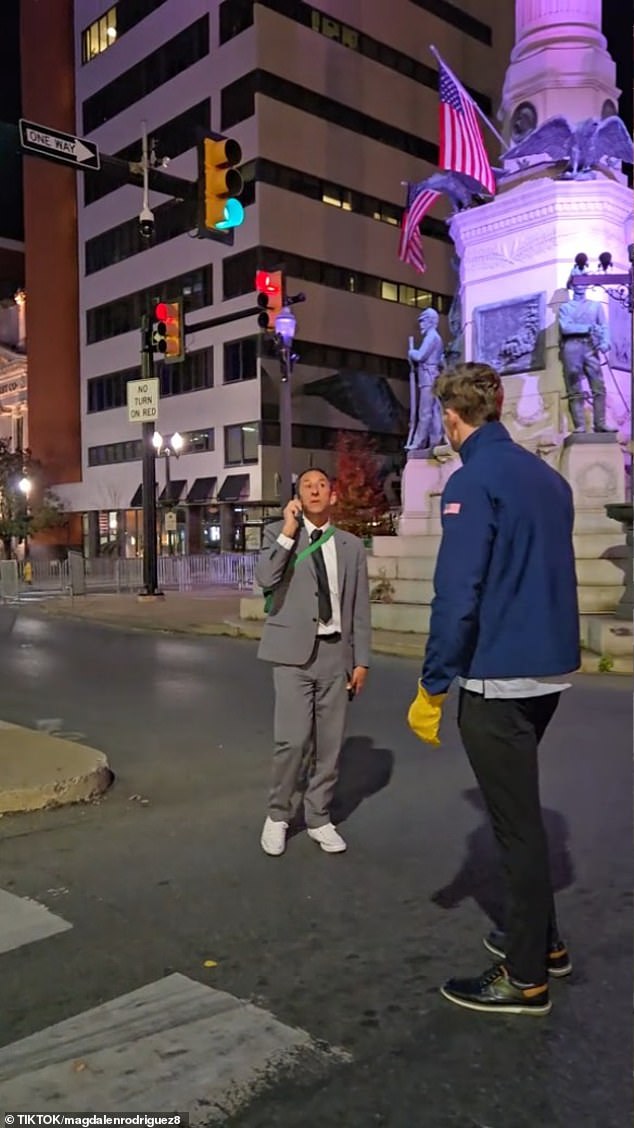 The mayor of a Pennsylvania city was seen becoming irritated with a Trump staffer as he tried to tear down barricades to protect the president's rally