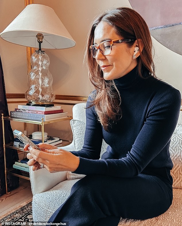 Queen Mary of Denmark (pictured) announced today on Instagram that she will be launching a podcast about the issue of loneliness among young people