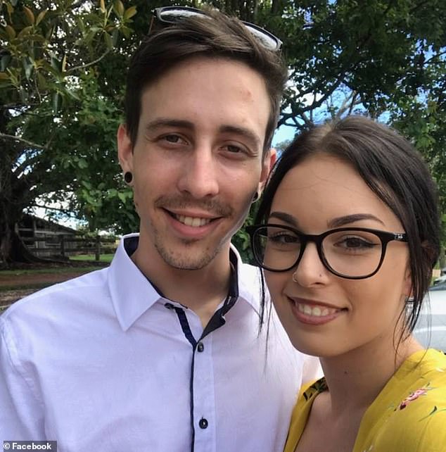 Hayley Loccisano (pictured with husband Connor) was almost killed in the horror crash