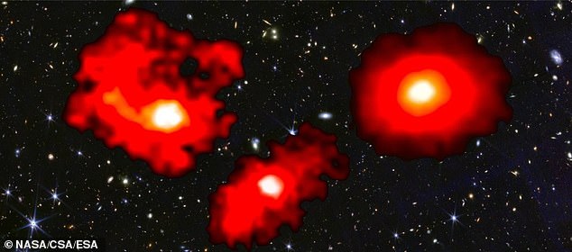 The researchers call these newly discovered galaxies 'Red Monsters' because of their gigantic size and high dust content, which gives them a striking red appearance in telescope images