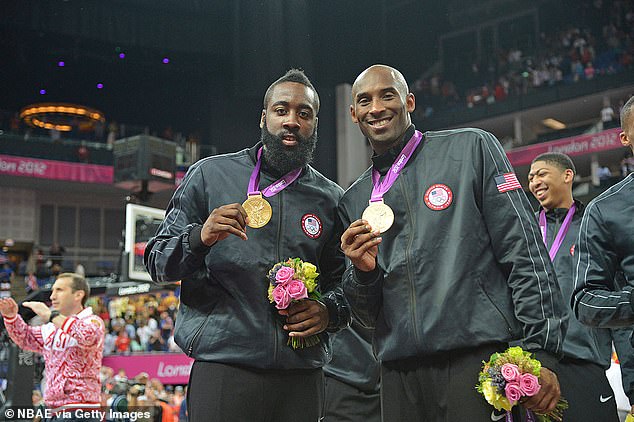 James Harden (L) revealed that Kobe Bryant (R) shared some life-changing advice with him