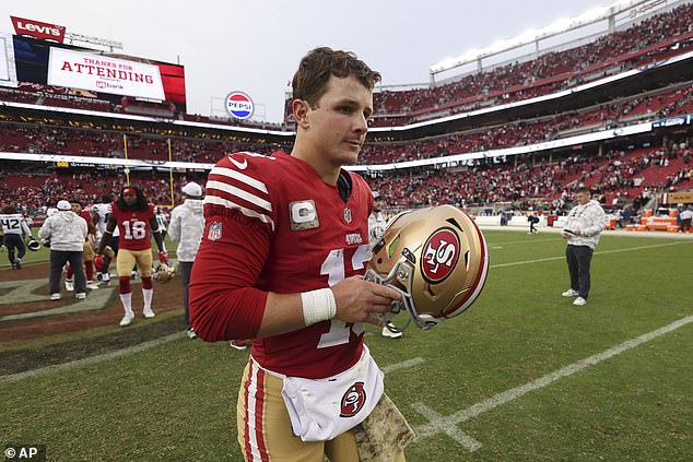 Brock Purdy will miss the San Francisco 49ers against the Green Bay Packers on Sunday