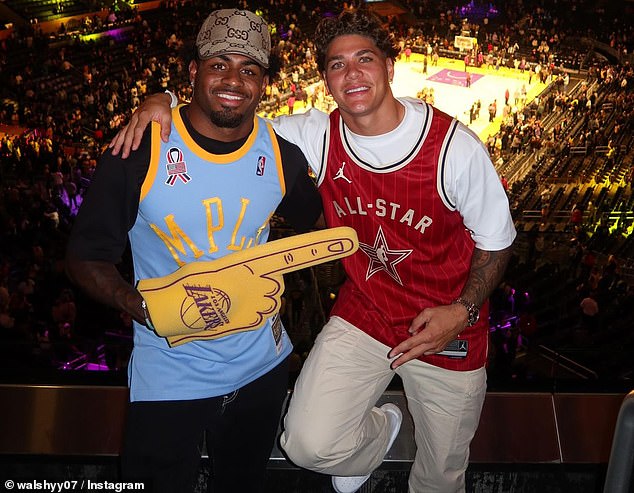 Broncos officials have raised concerns internally about some of their stars, such as Reece Walsh (pictured right with teammate Ezra Mam) commuting from the Gold Coast for training