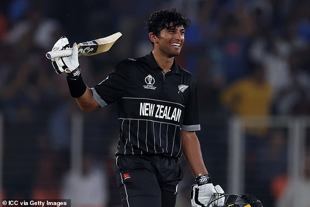 New Zealand batting superstar Rachin Ravindra (above) spoke out exclusively to Mail Sport about his admiration for England head coach and former Black Caps legend Brendon McCullum