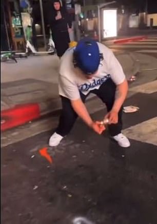 A new video has surfaced of the moment a Dodgers fan blew his fingers off with a firecracker