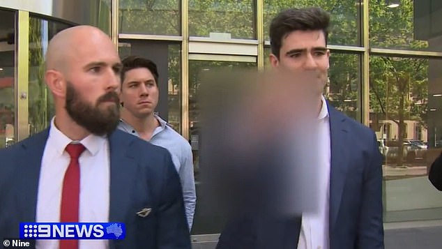 Hersant raising his arm in a Nazi salute to journalists and camera crews outside Victoria's County Court in October 2023 (photo)