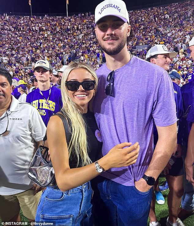 Olivia Dunne posted photos with Paul Skenes at Saturday's LSU-Alabama showdown