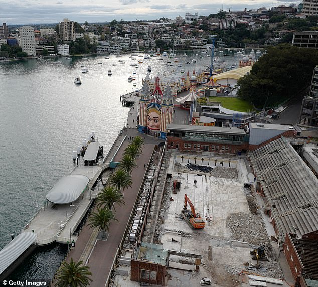 The pool redevelopment was put on hold during the Covid lockdowns (photo)