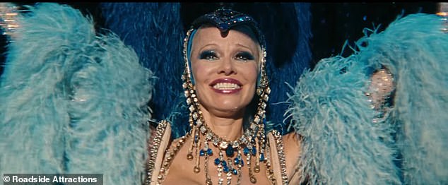 Pamela Anderson beamed as she transformed into a faded Las Vegas performer in the gripping first trailer for The Last Showgirl