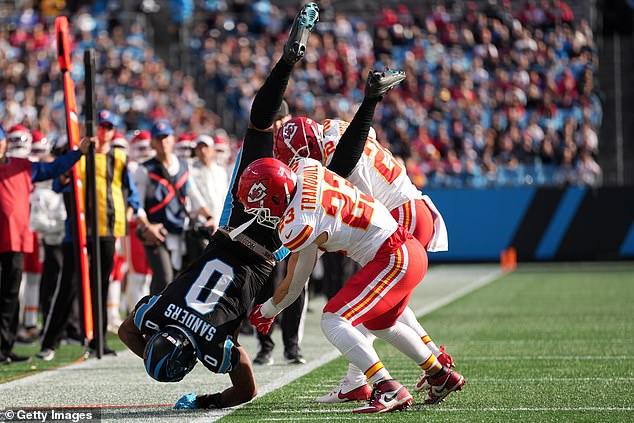 Panthers star JaTavion Sanders carted off field after horror head injury