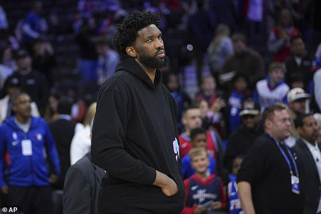 Sixers star Joel Embiid is accused of pushing a reporter into the locker room