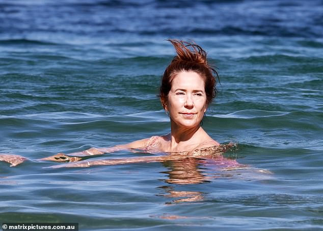 Mary was spotted soaking up the sun in Sydney this week, enjoying a dip with friends at Balmoral Beach on Thursday