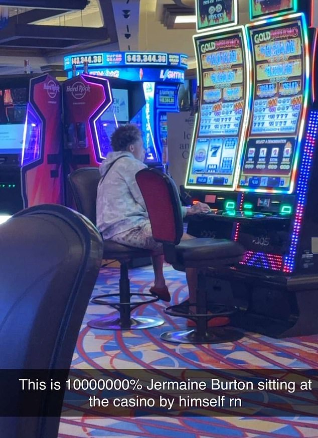 A photo of Cincinnati Bengals star Jermaine Burton at a local casino has gone viral after the rookie receiver suffered a healthy scratch on Sunday