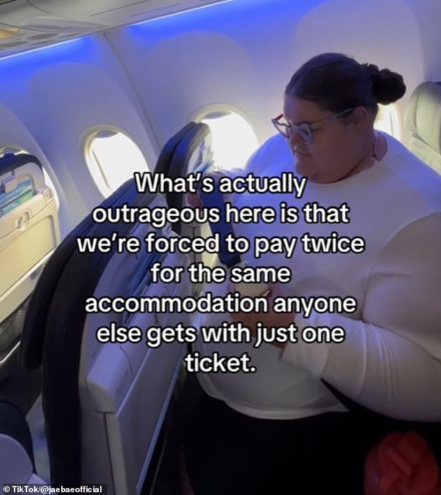 Jaelynn Chaney thinks it's outrageous that plus-size passengers are 