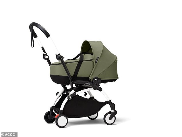 Product Safety Australia on Tuesday issued a recall for the Stokke YOYO 3-frame stroller models (pictured) due to safety fears