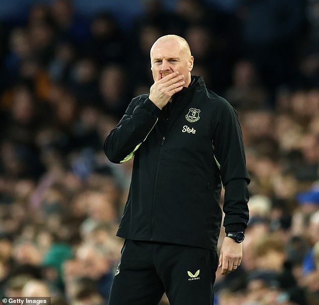 Everton boss Sean Dyche, pictured during Saturday's draw against Brentford, is under pressure