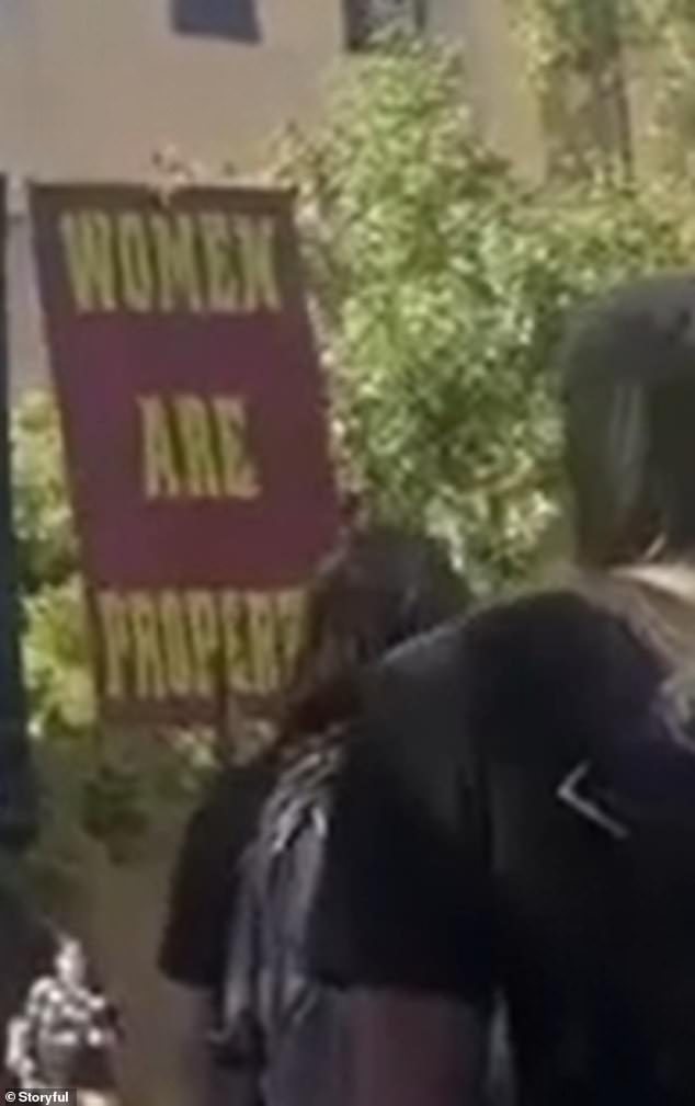 On Wednesday, a sign was hung at Texas State University that read 