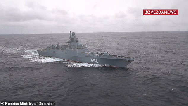 The ultra-modern frigate Admiral Golovko of the Russian Northern Fleet is armed with hypersonic Tsirkon missiles