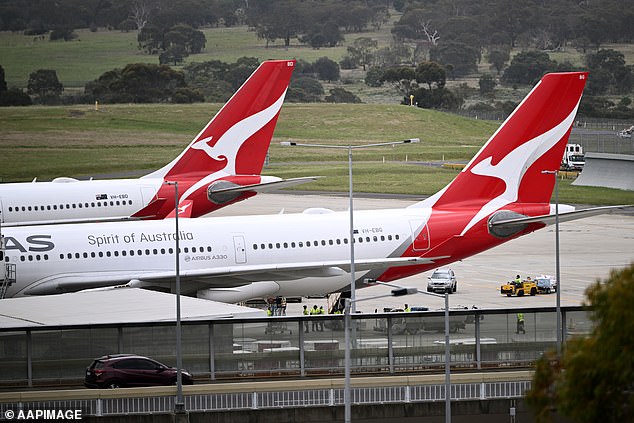 Qantas flight from hell Woman and child rushed to hospital