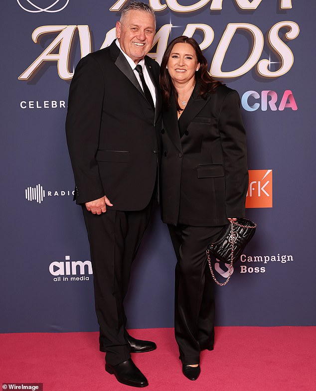 Ray Hadley (pictured with wife Sophie Baird) has announced he will be retiring from 2GB after ruling the airwaves during his two decade stint at the station