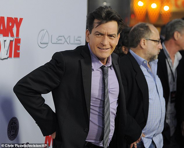 Charlies, like Charlie Sheen (pictured), seem to be especially fond of their own names, as researchers found that variants of 'charlie' were the 14th and 20th most common passwords in Britain