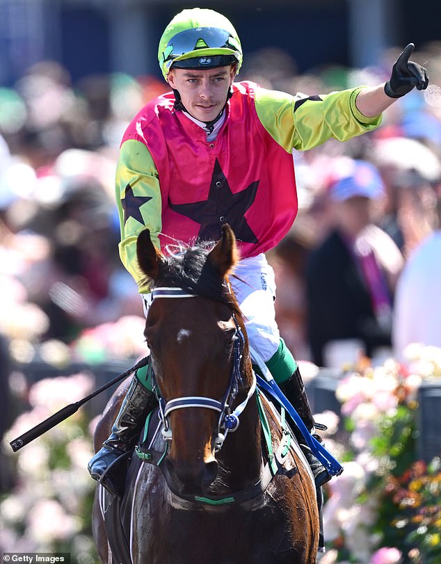 Irish jockey Robbie Dolan delivered on the big stage for John Symons, winning the Melbourne Cup with outsider Knight's Choice (pictured)